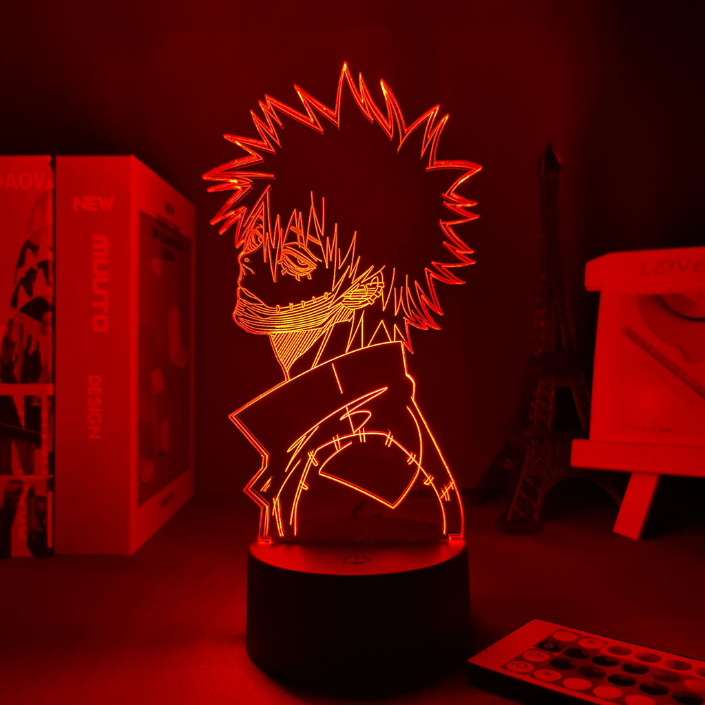 My hero academia veilleuse lampe led 16 couleurs avec telecommande