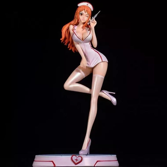 One piece figurine sexy nami infirmiere 30 cm statuette collection adulte manga