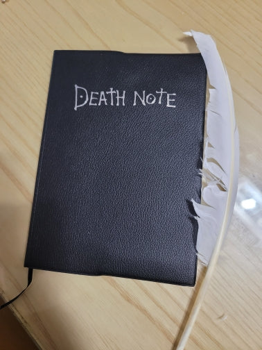 Livre Death Note Notebook Journal collier pendentif plume Feather Pen Animation Art Writing Journal Death Note