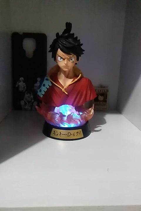 Veilleuse one piece figurine led buste Luffy Zoro Sanji Kimono Ver. Head bust Portrait  pvc Action Figure Model Toys