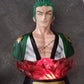 Veilleuse one piece figurine led buste Luffy Zoro Sanji Kimono Ver. Head bust Portrait  pvc Action Figure Model Toys