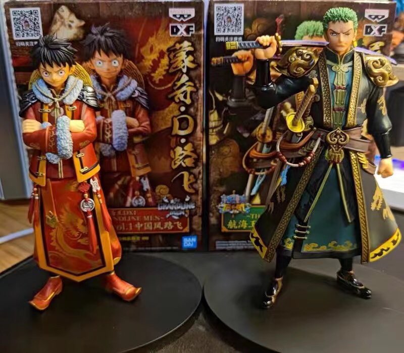 Figurine one piece luffy zoro samouraï