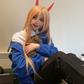 Cosplay chainsaw man perruque power cornes et canines