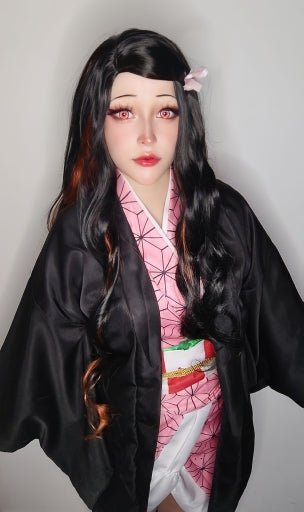 Perruque nezuko kamado cosplay demon slayer