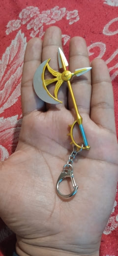 Porte clef  The Seven Deadly Sins arme miniature Weapon Keychains Meliodas Diane Harlequin Nanatsu No Taizai Axe Key Ring Key Chain Key