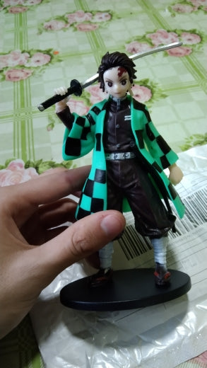 Figurine Demon Slayer Figure Kamado Tanjirou Nezuko Action Figures PVC Model Toys Zenitsu Figurine Inosuke Kimetsu No Yaiba statuette collection manga