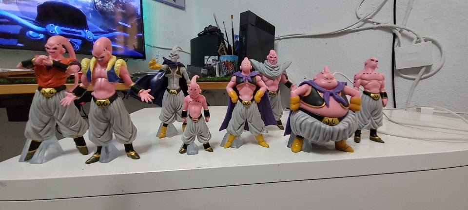 Figurine dragon ball lot de 8 statuettes majin bu entre 6 et 10cm