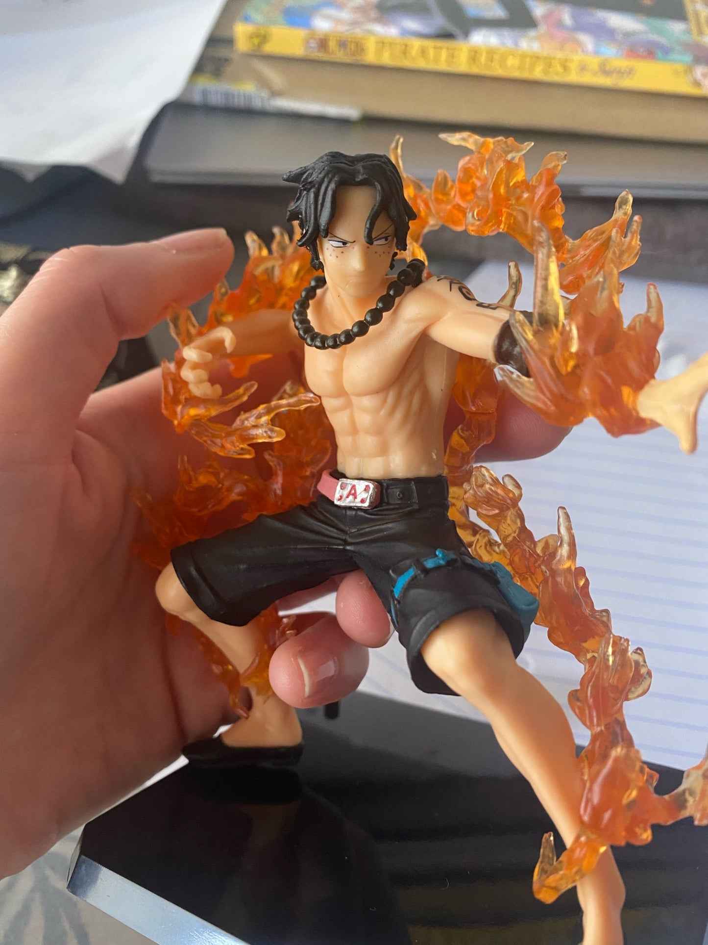 One Piece figurine Portgas D Ace statuette collection manga Battle Fire Action Figures Toys Japan Anime Collectible Figurines PVC Model Toy for Anime Lover Figurine