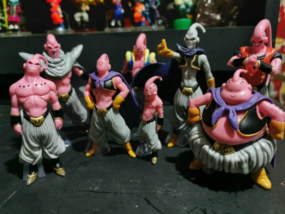 Figurine dragon ball lot de 8 statuettes majin bu entre 6 et 10cm