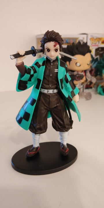 Figurine Demon Slayer Figure Kamado Tanjirou Nezuko Action Figures PVC Model Toys Zenitsu Figurine Inosuke Kimetsu No Yaiba statuette collection manga