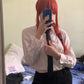 Perruque makima cosplay chainsaw man
