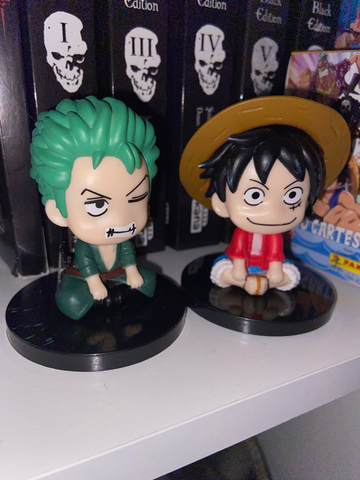 7Cm One Piece Anime Figure Monkey D Luffy Roronoa Zoro Kawaii Toys Q Figural Car Decoration Pvc Figurine Model Children Gift