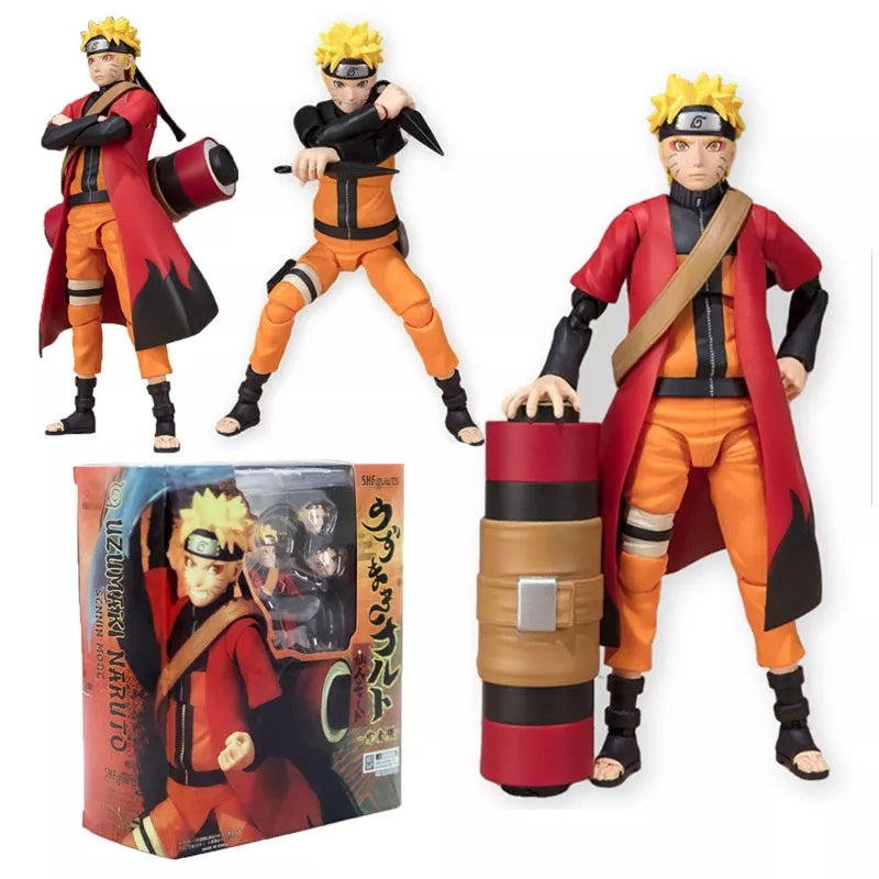 Figurine naruto uzumaki avec tete interchangeable et accessoires