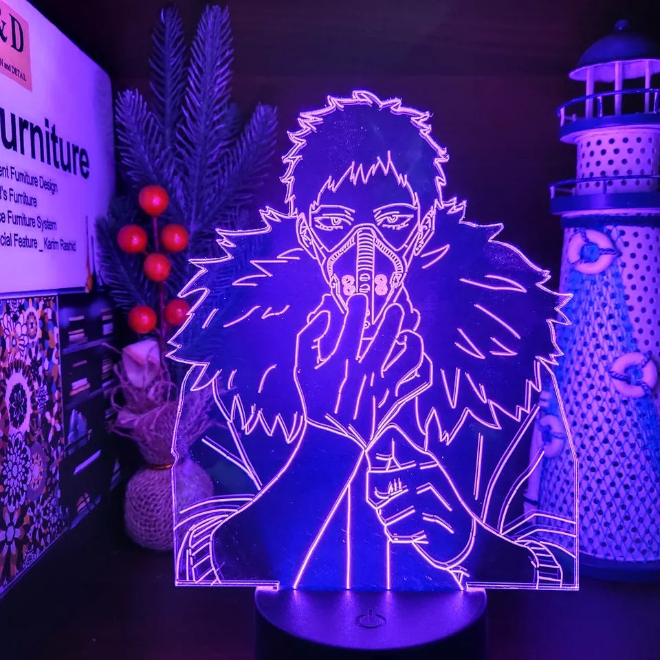 My hero academia veilleuse lampe led 16 couleurs avec telecommande