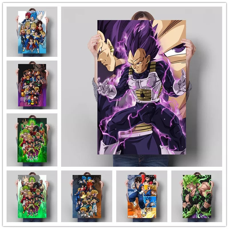 Toile dragon ball vegeta ultra ego haute qualité en coton