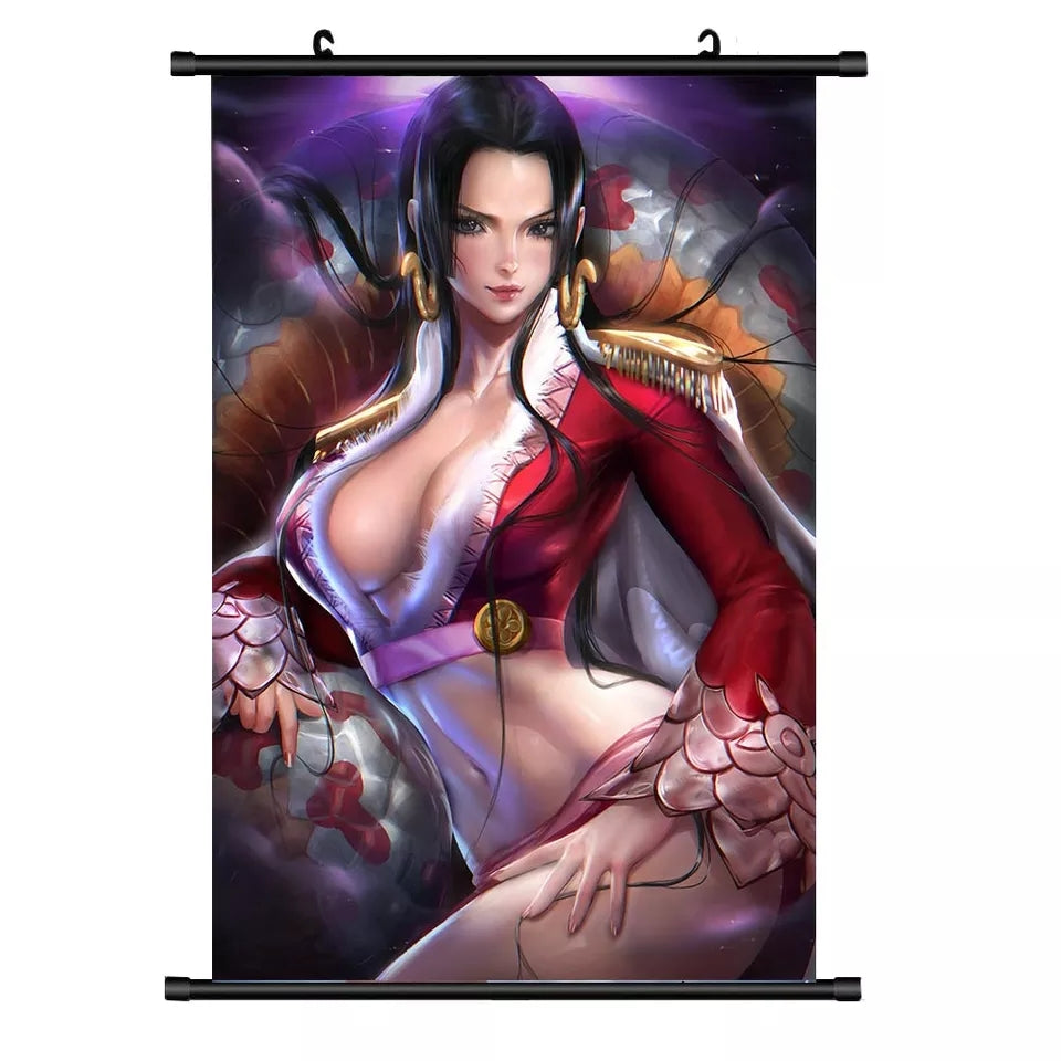 One piece toile sexy boa hancock seins nu ou tenue sexy avec support poster Hd haute qualité