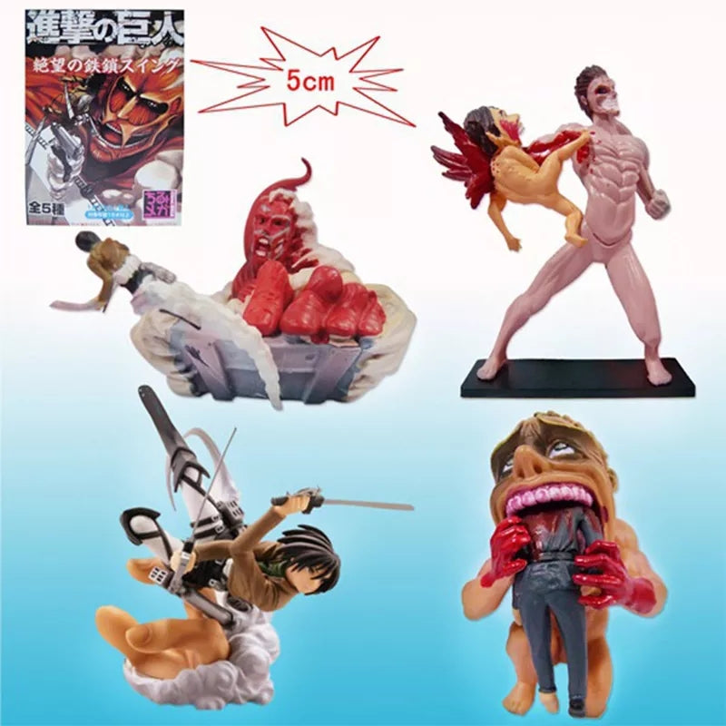 Figurine l'attaque des titans lot de statuettes shingeki no kyojin