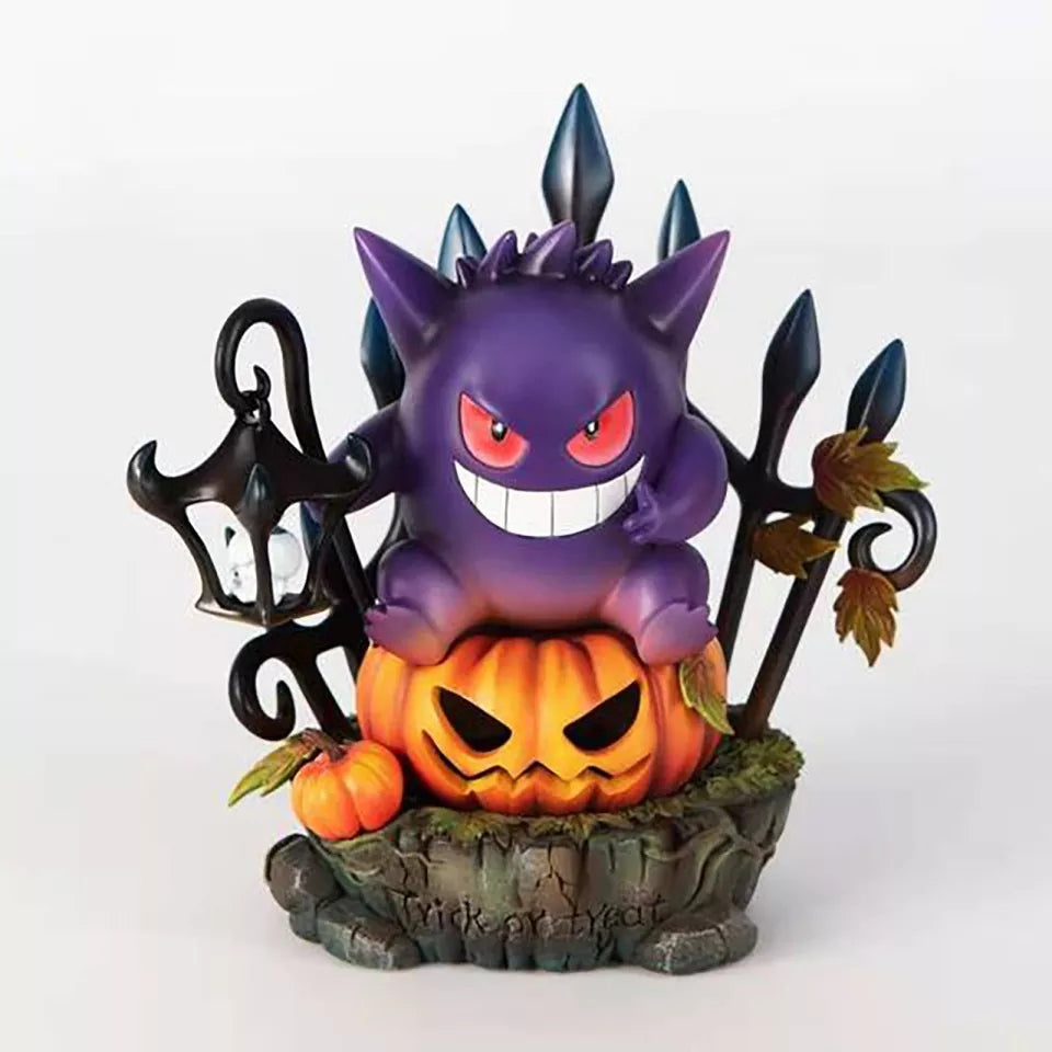 Pokemon figurine roi gengar led statuette lumineuse speciale halloween 16cm