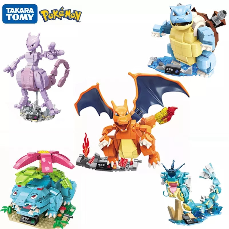 Pokemon lego bloc de construction dracaufeu mewtew tortank ou florizard