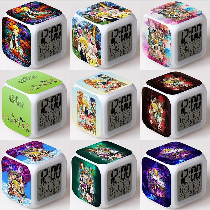 Seven deadly sins reveil led 7 couleurs fonction thermometre