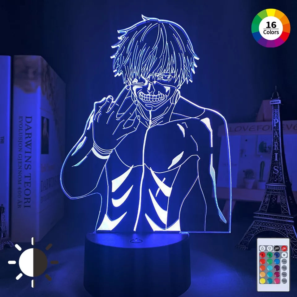 Tokyo ghool veilleuse ken kaneki 16 couleurs avec telecommande