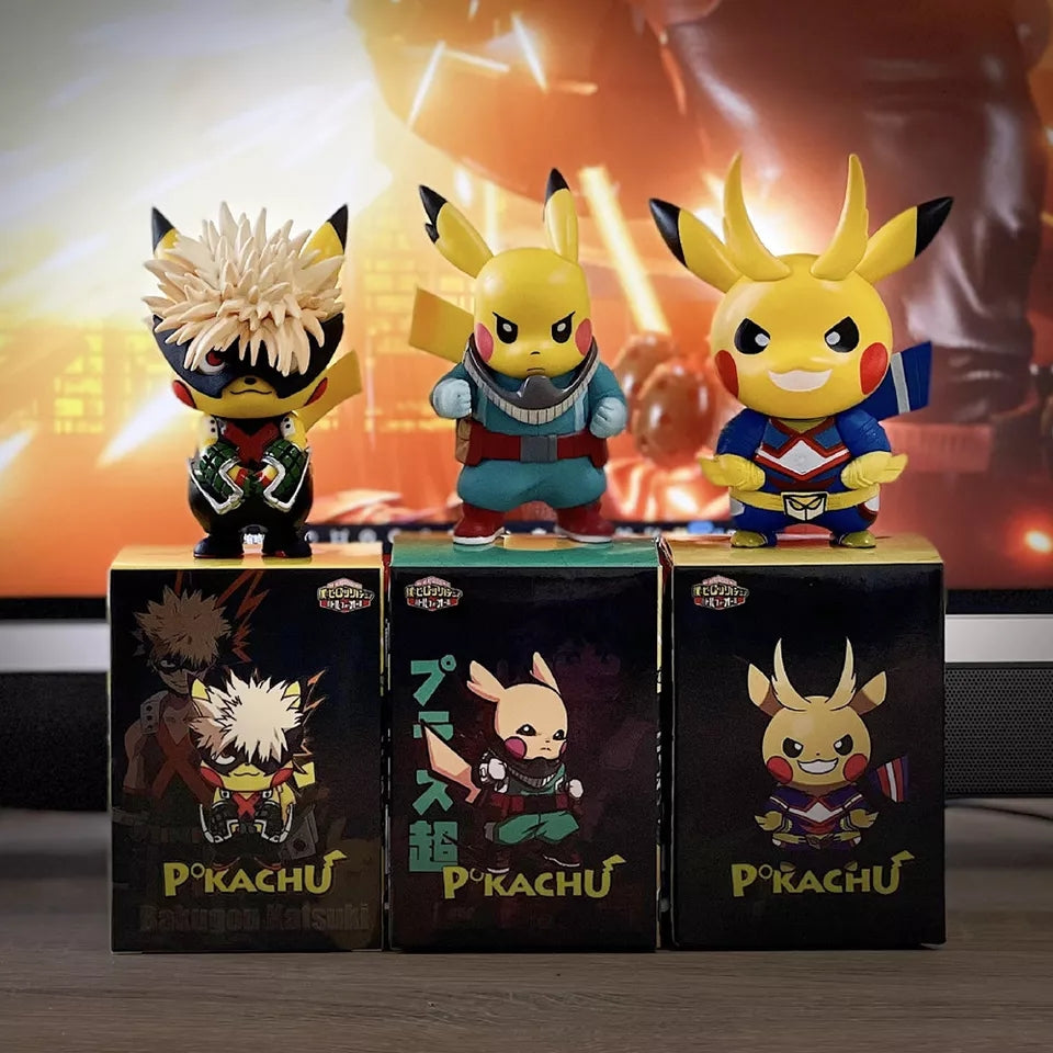 Pokemon figurine pikachu my hero academia deku all might ou bakugo