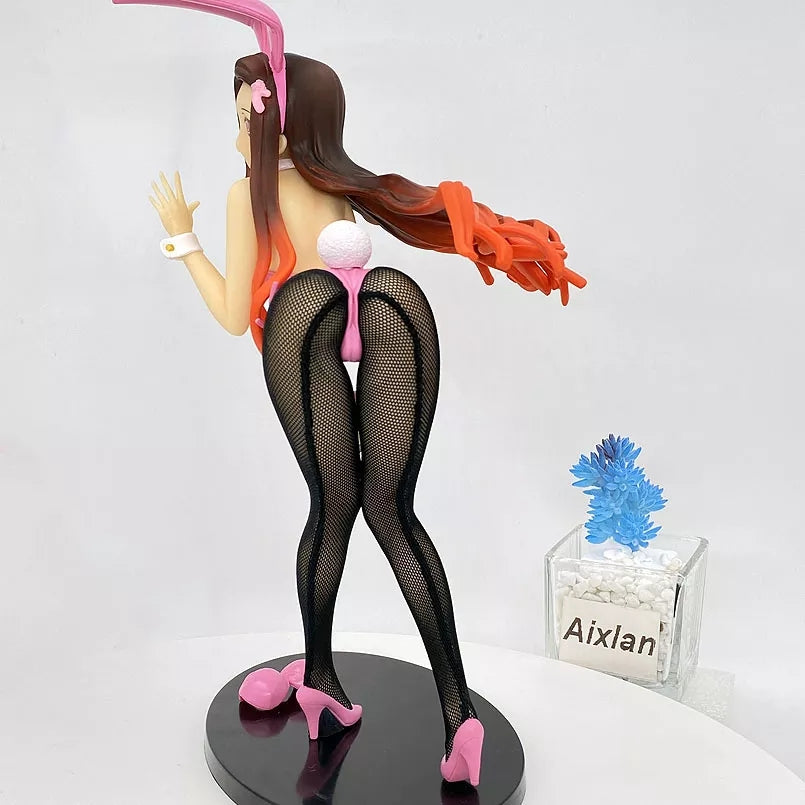 Figurine nezuko sexy statuette costume lapin demon slayer 25 cm