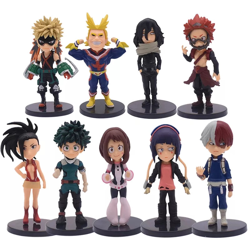 My hero academia lot de 9 figurines shoto midoria deku all might bakugo