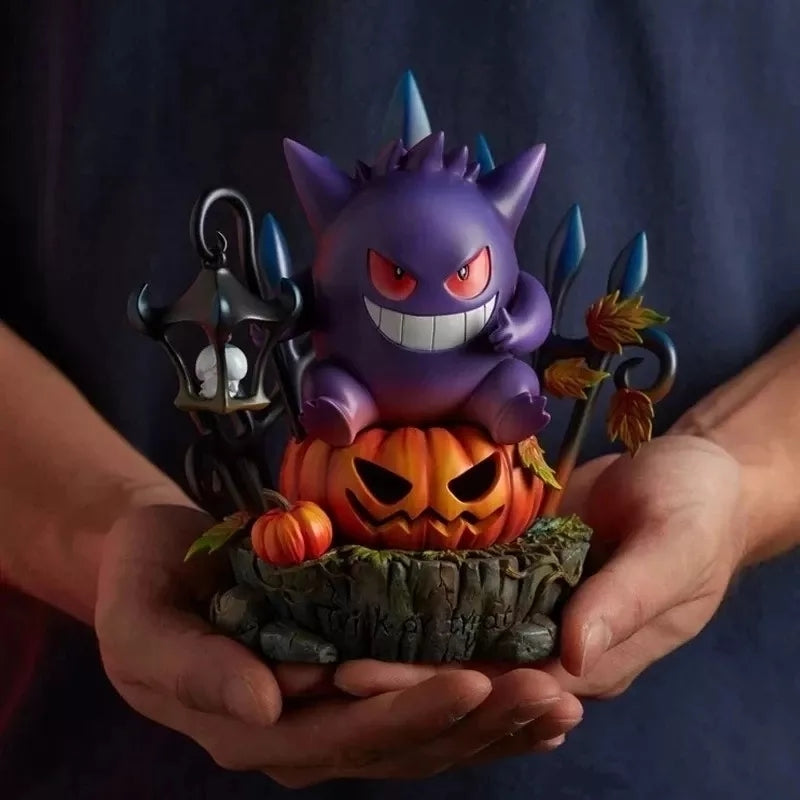 Pokemon figurine roi gengar led statuette lumineuse speciale halloween 16cm