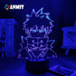 My hero academia veilleuse lampe led 16 couleurs avec telecommande