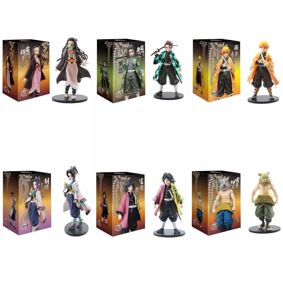 Demon slayer 6 figurines entre 14 et 16cm statuette decoration collection manga