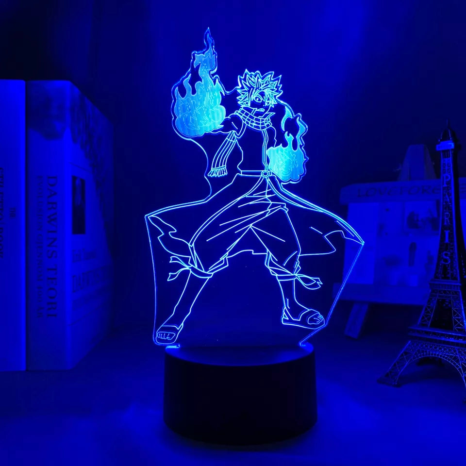 Fairy tail  veilleuse 16 couleurs lampe led decoration manga natsu