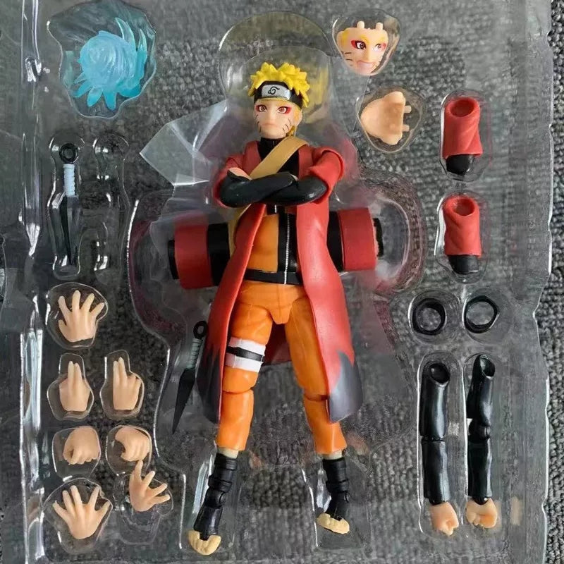 Figurine naruto uzumaki avec tete interchangeable et accessoires