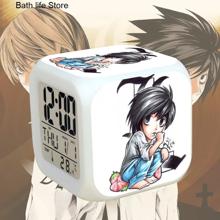 Death note reveil 7 couleurs fonction thermometre veilleuse decoration collection manga