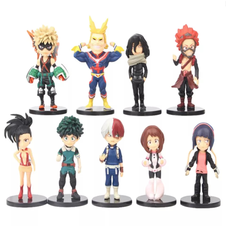 My hero academia lot de 9 figurines shoto midoria deku all might bakugo