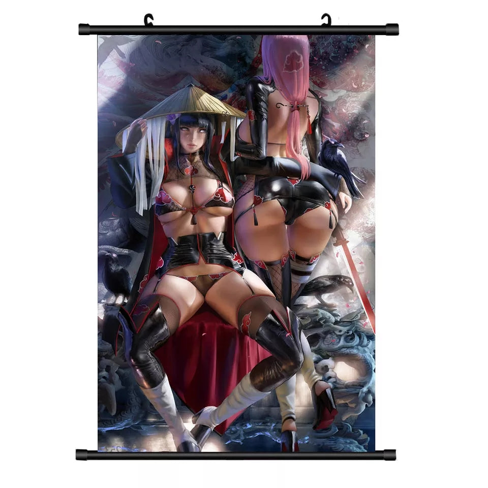 Naruto toile sexy en cotton sakura et hinata 3 version Anime Poster HD  Decoration Murale manga adulte sans cadre