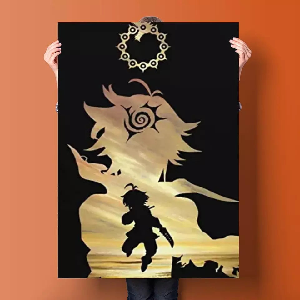 Toile seven deadly sins poster meliodas en cotton haute qualité