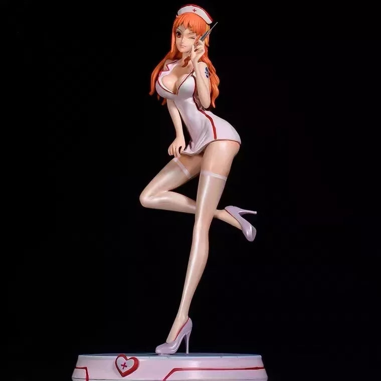 One piece figurine sexy nami infirmiere 30 cm statuette collection adulte manga