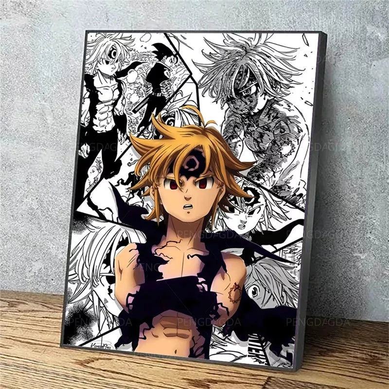 Toile seven deadly sins poster meliodas en cotton haute qualité