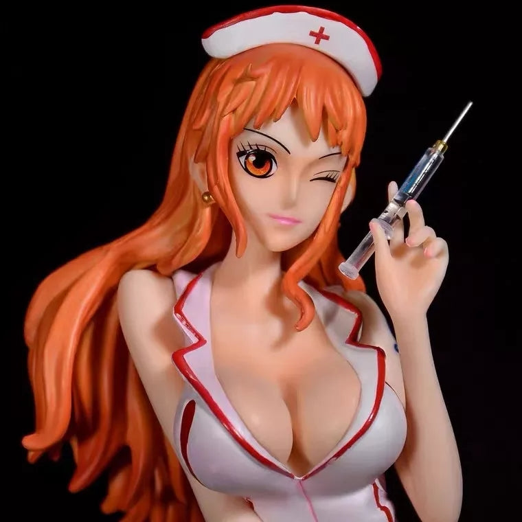 One piece figurine sexy nami infirmiere 30 cm statuette collection adulte manga