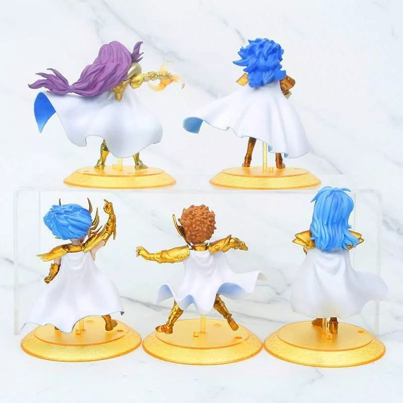 Figurines saint seiya lot de 5 pieces chevalier d'or 10cm