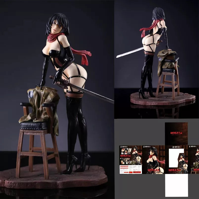 Figurine sexy l'attaque des titans  statuette mikasa 30cm