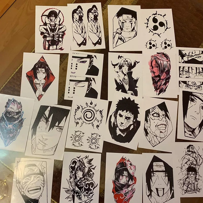 Tatouage naruto stickers temporaire lot 20 tatoo