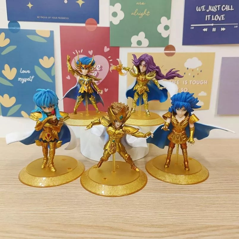 Figurines saint seiya lot de 5 pieces chevalier d'or 10cm