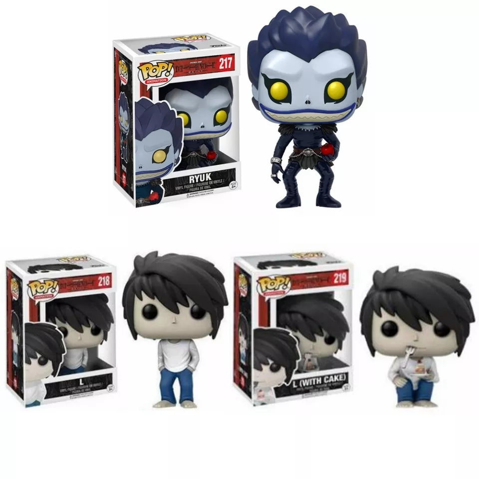 Funko pop ryuk pop animation death note 217 ou L avec cake 219