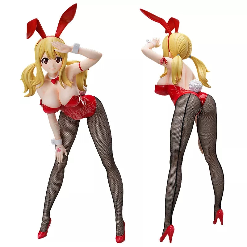 Fairy tail figurine sexy lucy heartfila statuette decoration collection manga