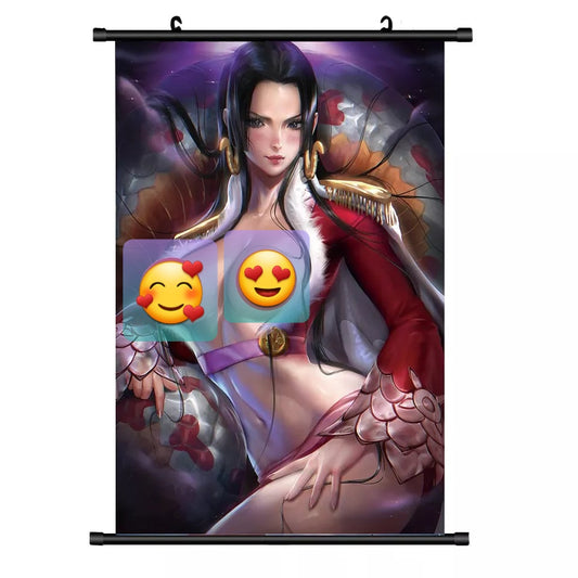 One piece toile sexy boa hancock seins nu ou tenue sexy avec support poster Hd haute qualité