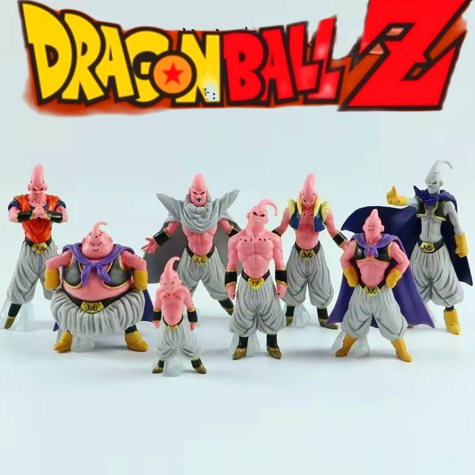 Figurine dragon ball lot de 8 statuettes majin bu entre 6 et 10cm