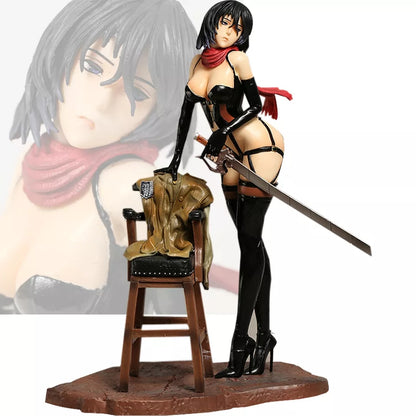 Figurine sexy l'attaque des titans  statuette mikasa 30cm