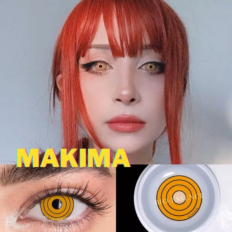 Lentille chainsaw man cosplay makima ou power